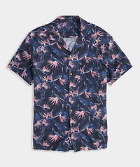 Birds of Paradise Linen Blend Short-Sleeve Cabana Shirt