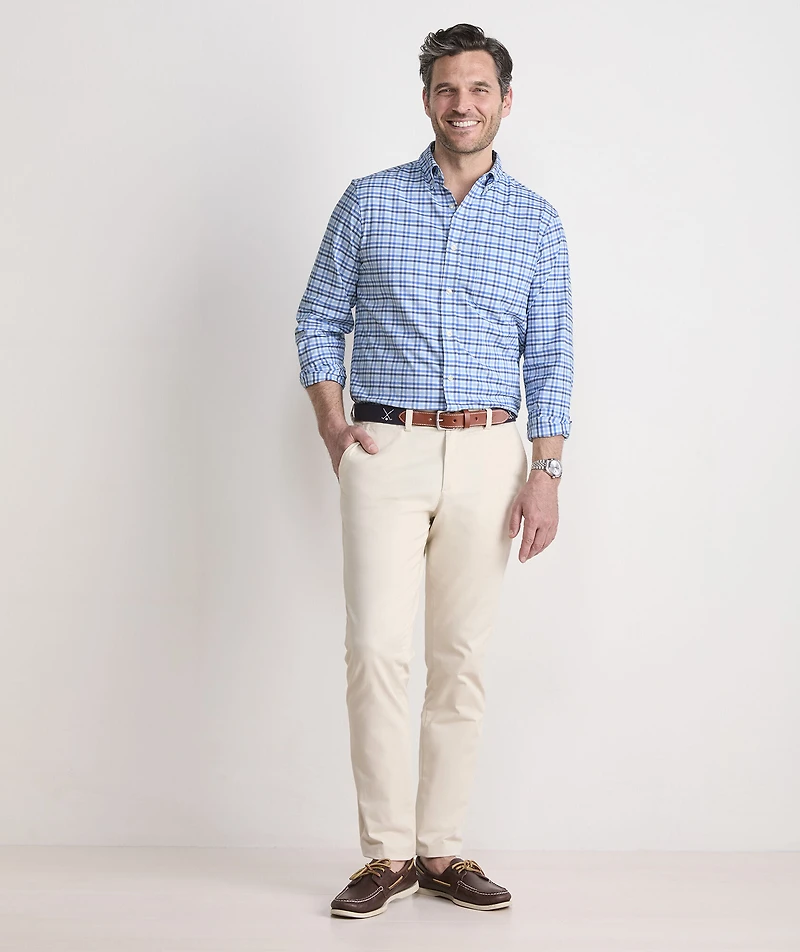 Road Town Tattersall Performance Cotton Shirt