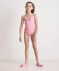 Girls' Tie Front One-Piece