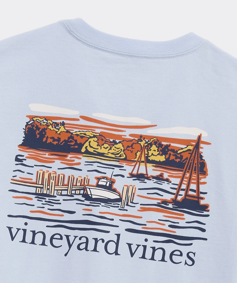 Dockside Autumn Wakes Short-Sleeve Pocket Tee