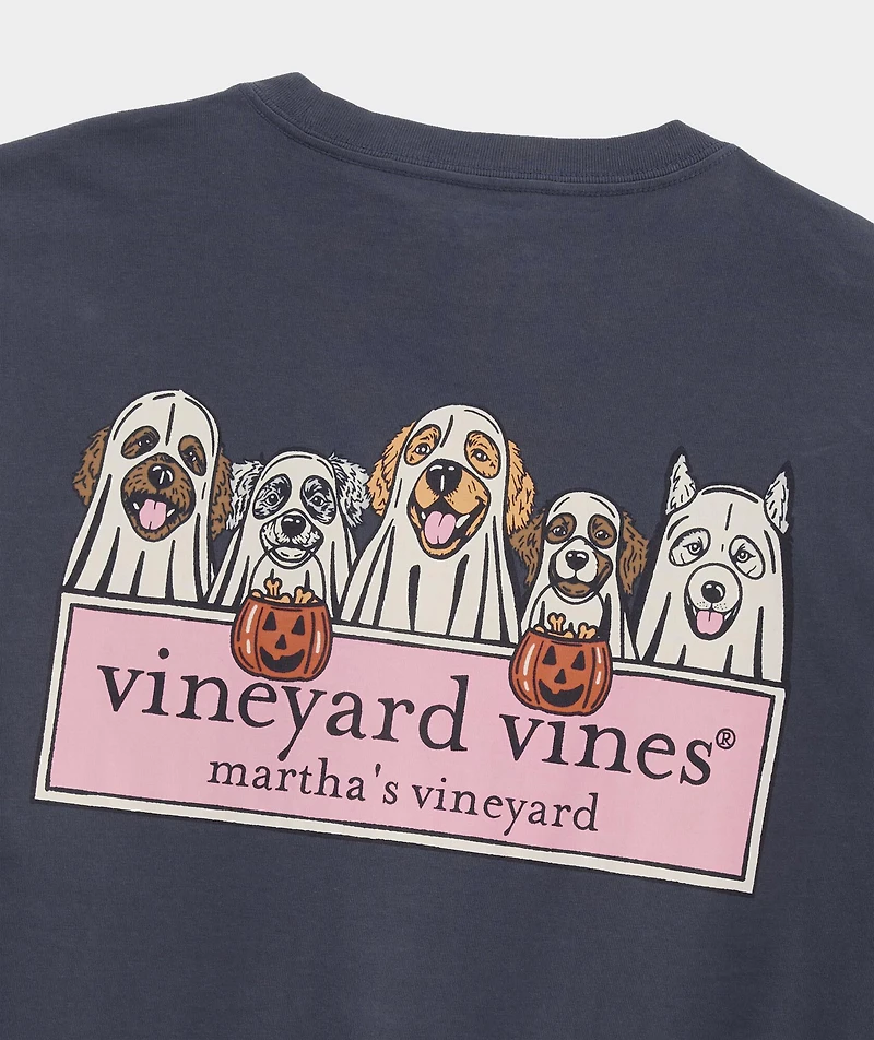 Ghost Pups Logo Box Long-Sleeve Pocket Tee