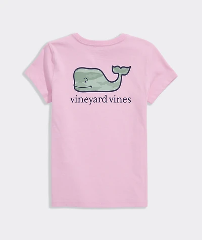 Girls' Camo Whale Short-Sleeve Pocket Tee