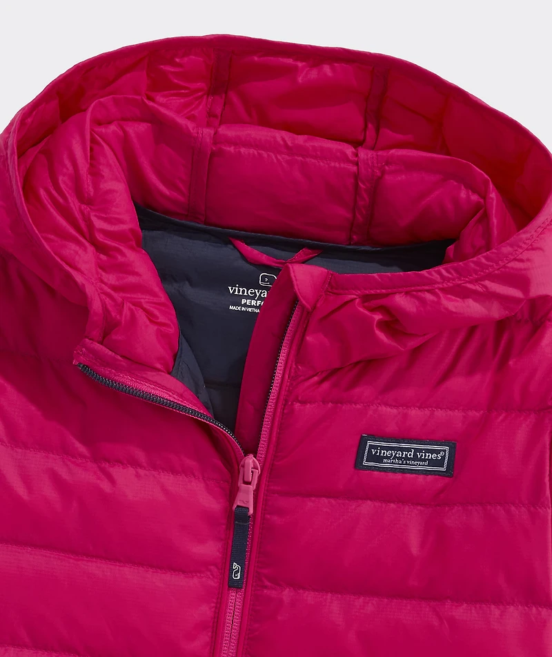 Girls' Packable Hooded Puffer Jacket
