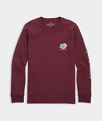Boys' Football Turkey Whale Long-Sleeve Pocket Tee