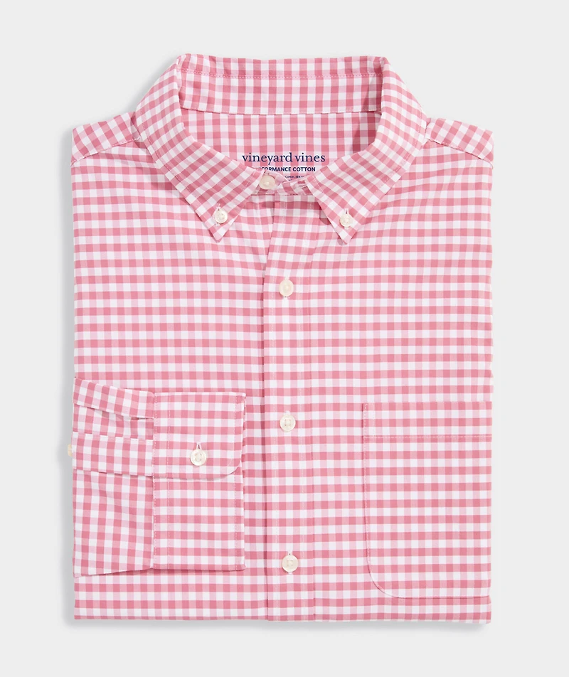 Skysail Gingham Performance Cotton Shirt