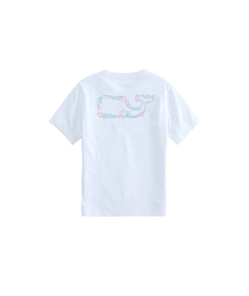 OUTLET Girls' Short-Sleeve Classic Whale Pocket Tee