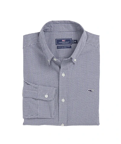 OUTLET Classic Fit Micro Gingham Poplin Whale Shirt