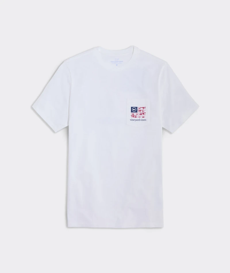 USA Reel Flag Short-Sleeve Pocket Tee