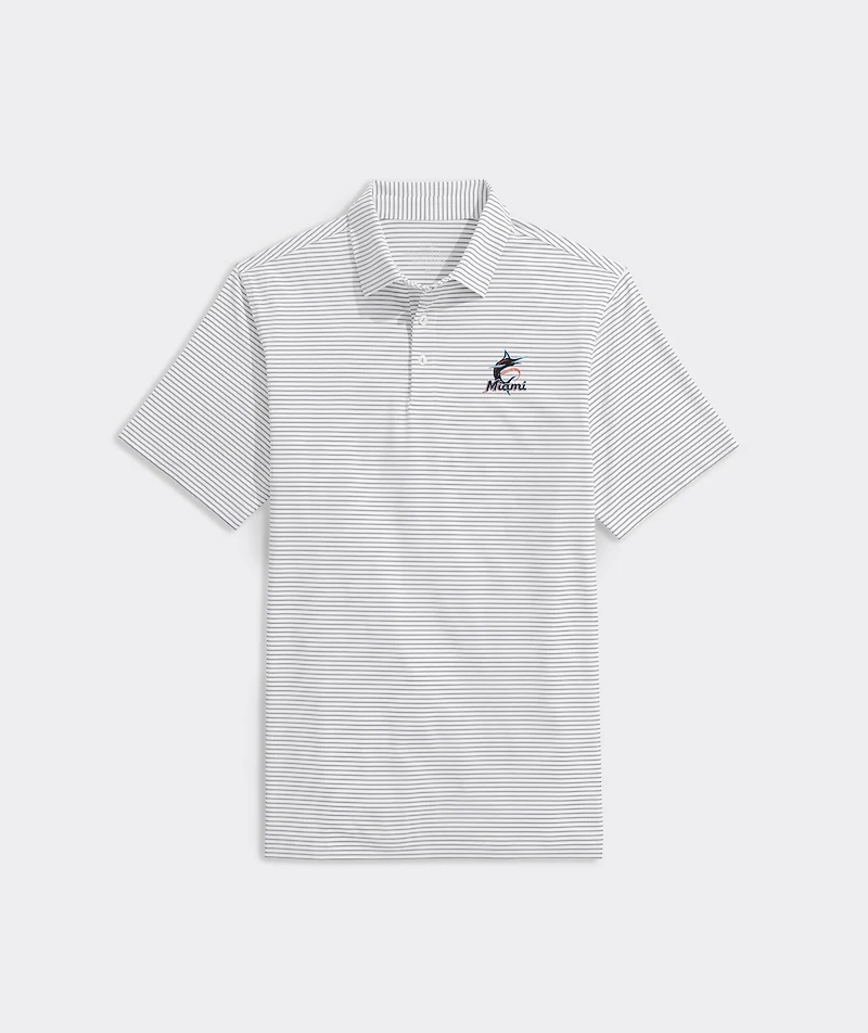 Miami Marlins Bradley Stripe Sankaty Polo