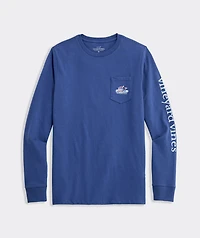 Boys' Hockey Whale Long-Sleeve Pocket Tee