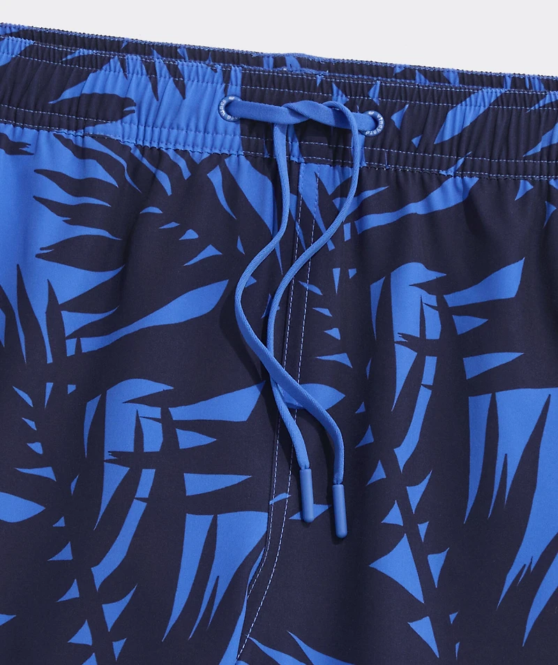 5 Inch Printed Piped Chappy Swim Trunks