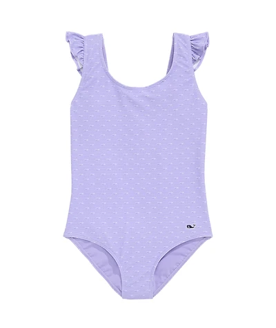 OUTLET Girls' Whale Wave Ruffle One-Piece