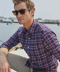 Jethro Plaid Performance Brushed Tech Twill Shirt
