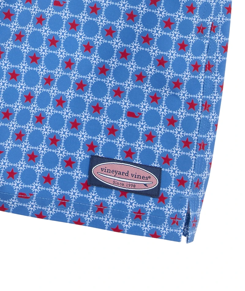 OUTLET 5 Inch Whale Star Anchor Chappy Swim Trunks