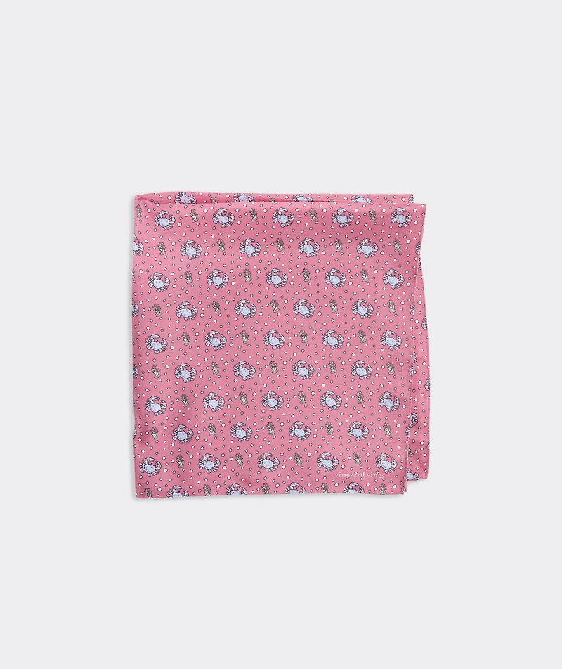 Crab Printed Pocket Square