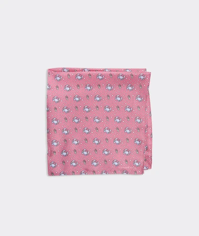 Crab Printed Pocket Square