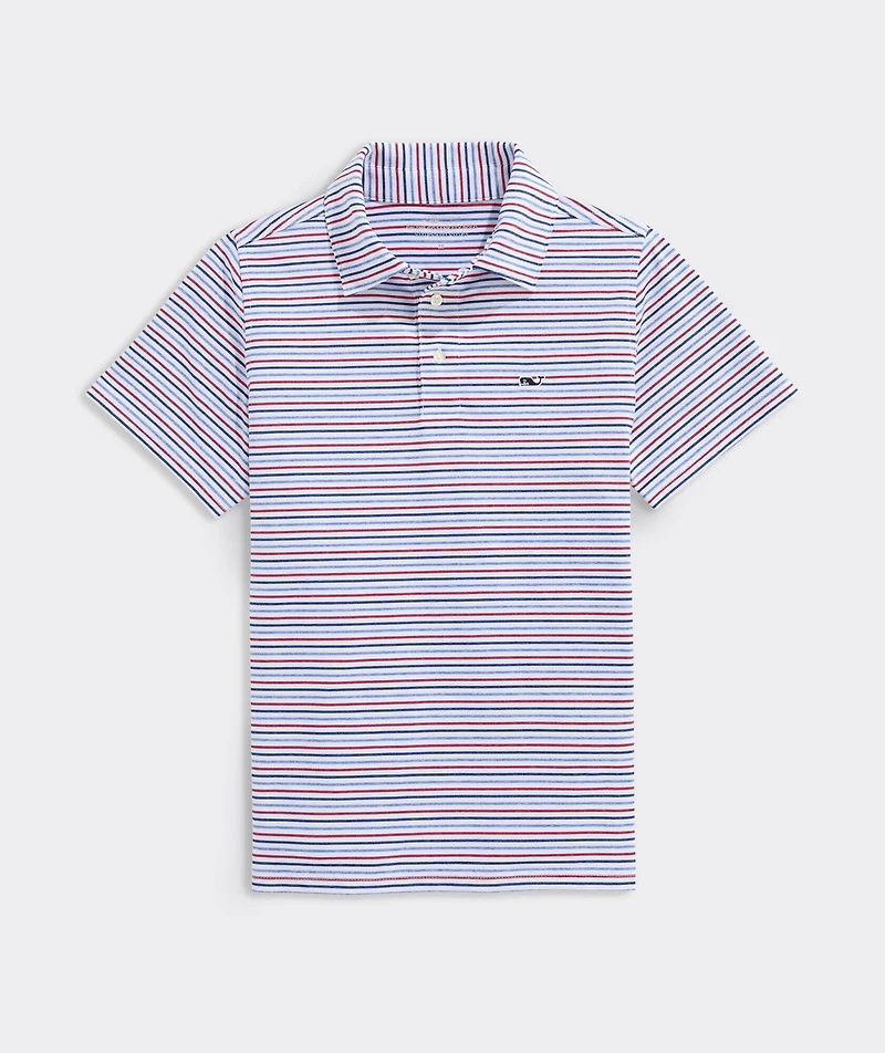 Boys' Multi Bradley Stripe Sankaty Polo