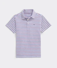 Boys' Multi Bradley Stripe Sankaty Polo