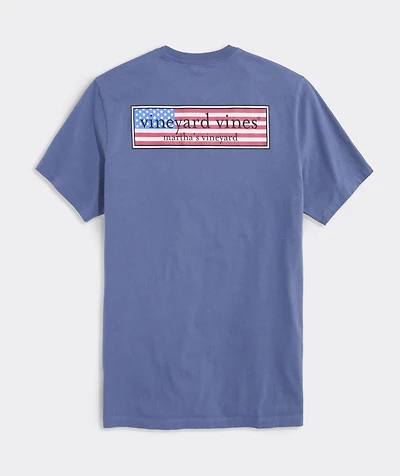 Classic USA Logo Box Short-Sleeve Pocket Tee