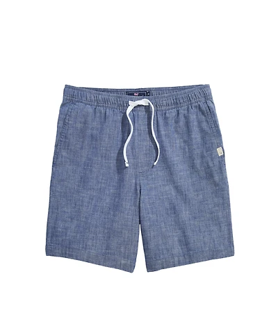 OUTLET 7 Inch Pull-On Chambray Shorts