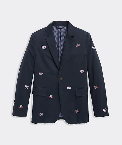 Boys' Holly Jolly Embroidered Blazer