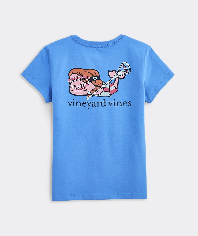 Girls' Lacrosse Whale Short-Sleeve Pocket Tee