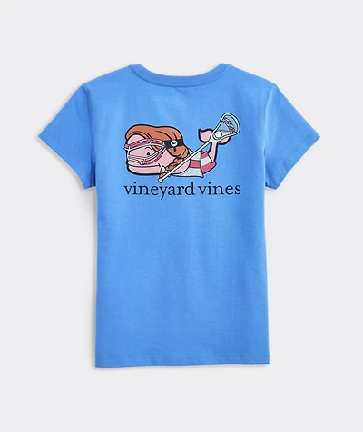 Girls' Lacrosse Whale Short-Sleeve Pocket Tee