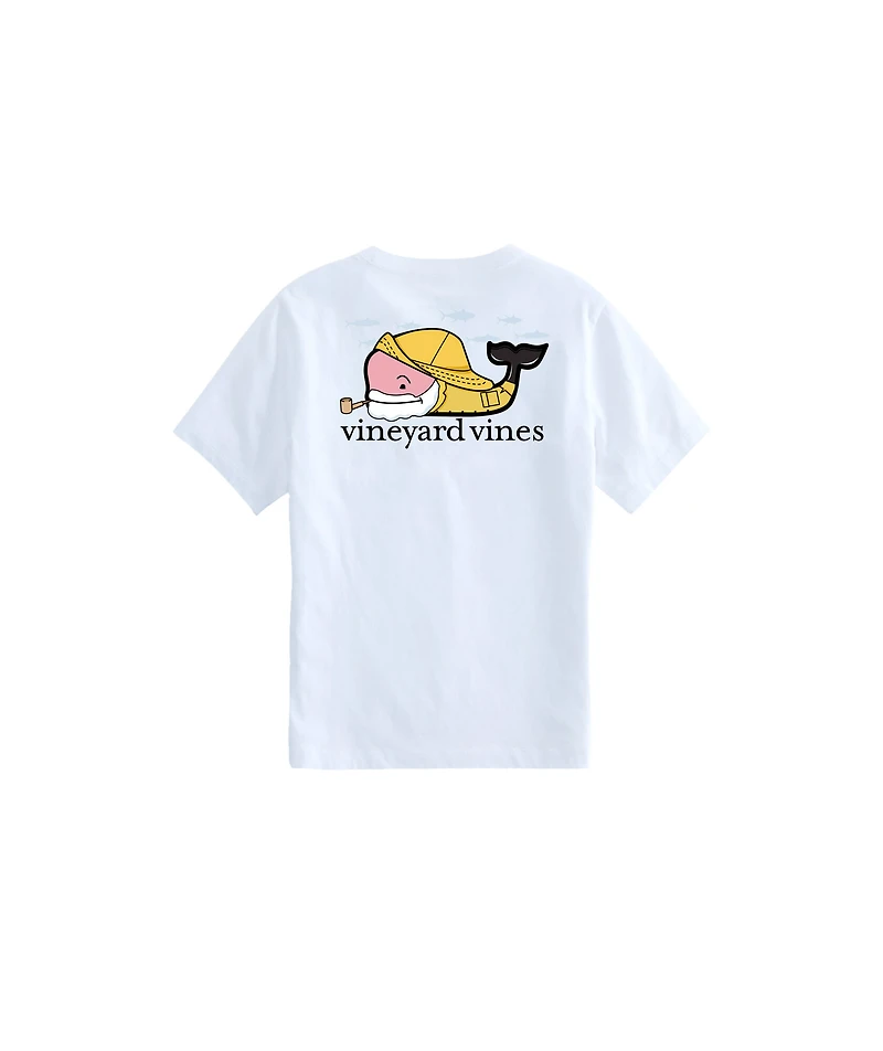 OUTLET Boys' Fisherman Whale Short-Sleeve Pocket Tee