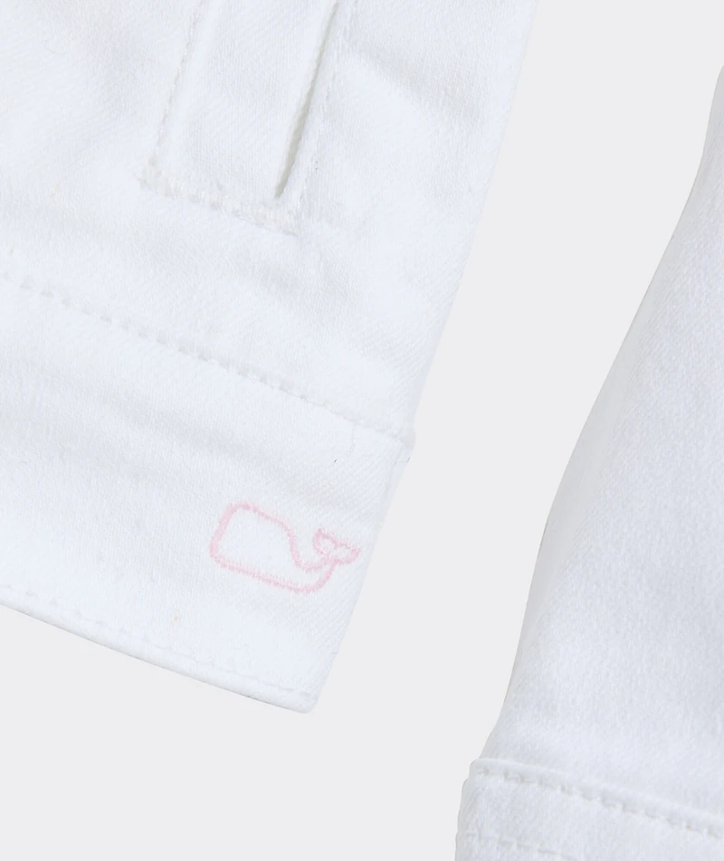 Girls' White Denim Jacket