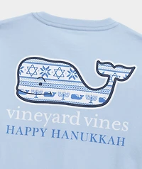 Boys' Hanukkah Whale Long-Sleeve Pocket Tee