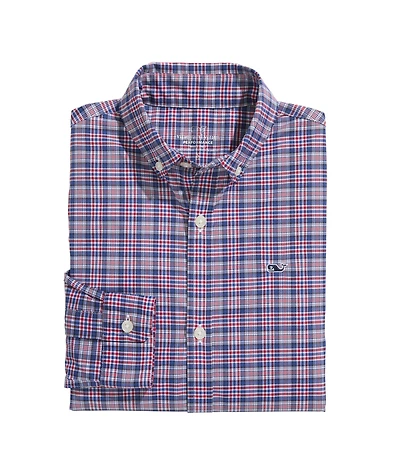 OUTLET Boys' Performance Nylon Plaid Shirt
