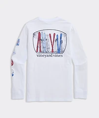 Boys' Whale Ski Team Long-Sleeve Pocket Tee