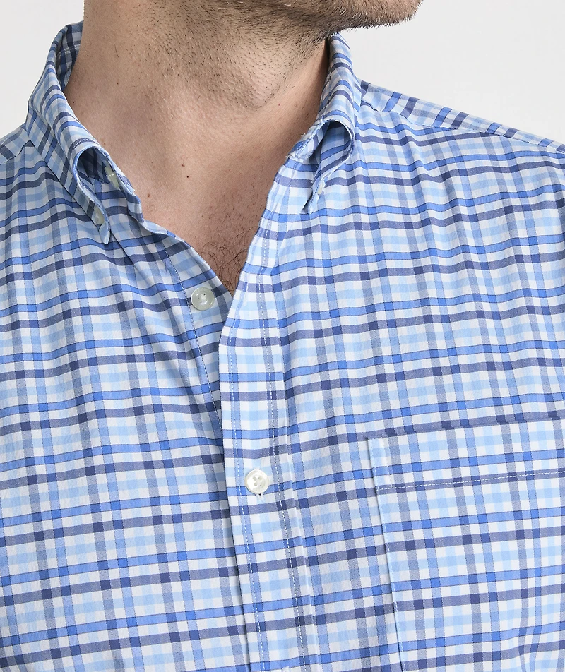 Road Town Tattersall Performance Cotton Shirt