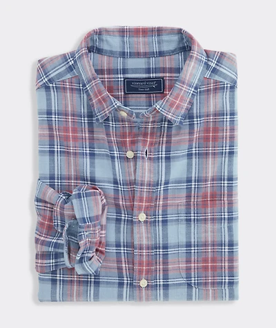 Folly Beach Plaid Island Cotton Shirt