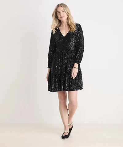 Sequin Tiered Dress