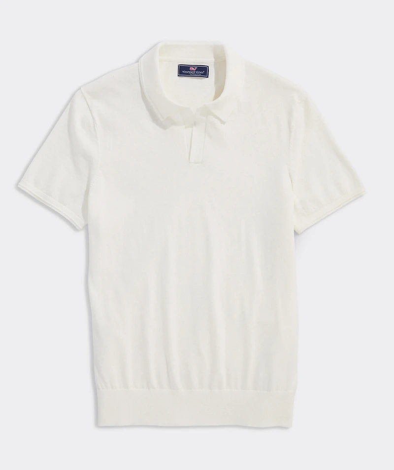 Split Collar Sweater Polo