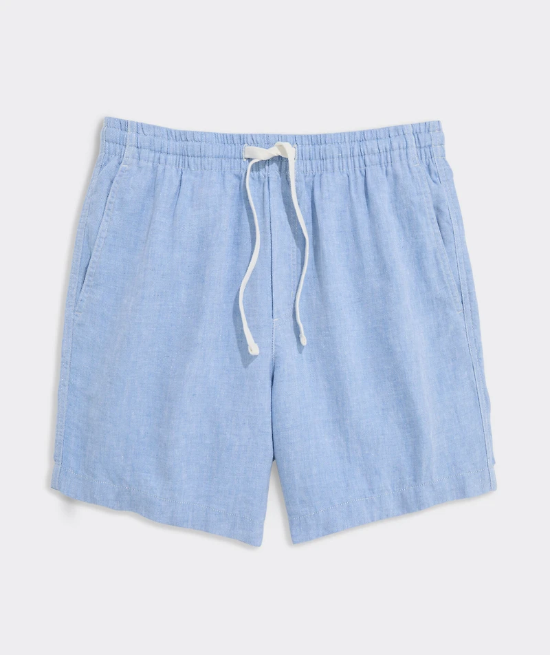 7 Inch Surfside Pull-On Linen Shorts