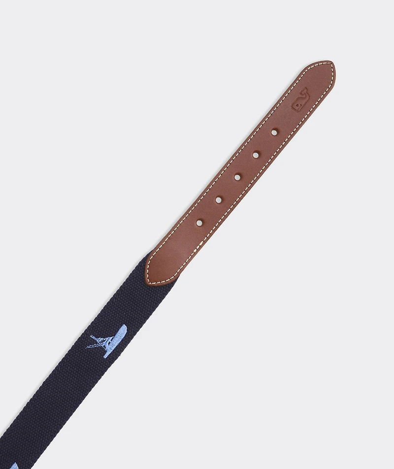 Sportfisher Embroidered Canvas Club Belt