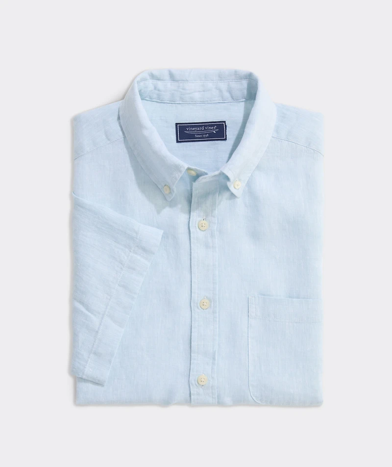 Surfside Solid Linen Short-Sleeve Shirt