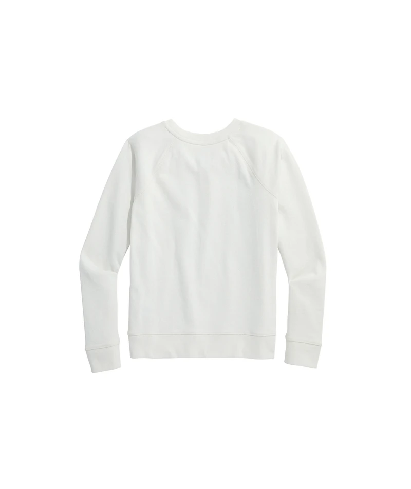 OUTLET Girls' vineyard vines Snowflake Graphic Crewneck Pullover