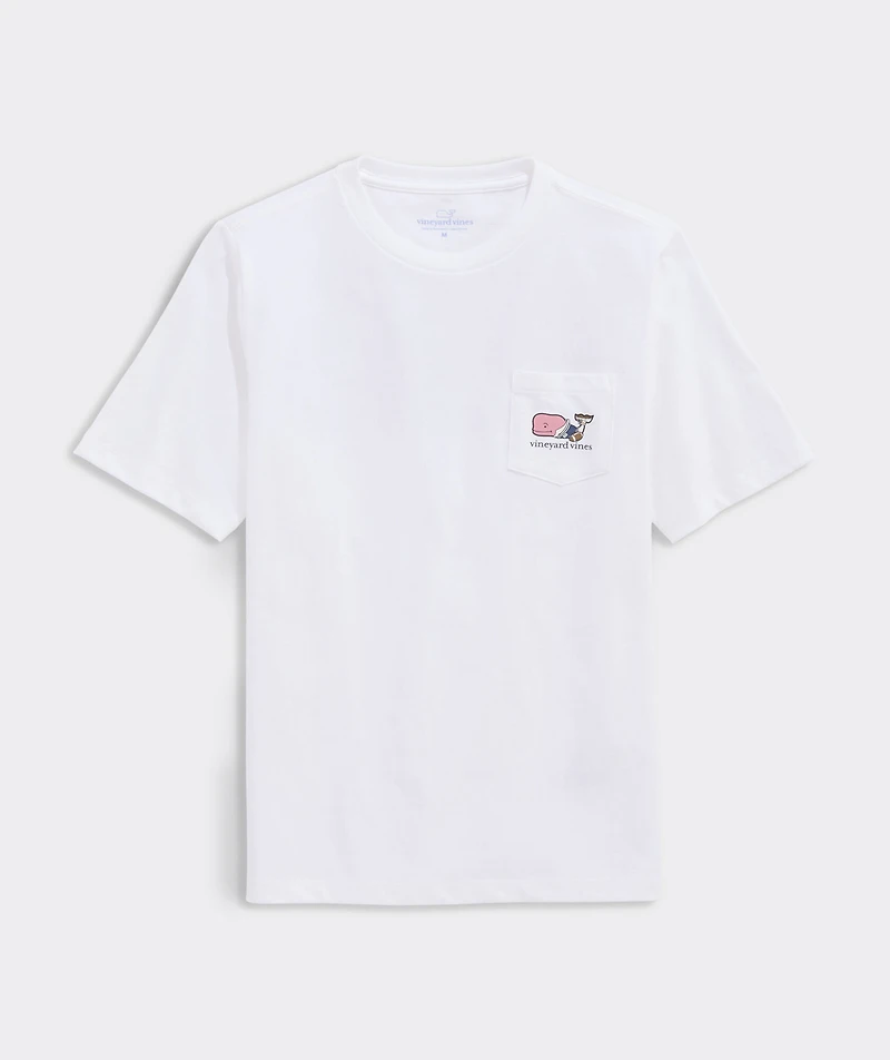 Boys' Football Back To School Whale Short-Sleeve Pocket Tee