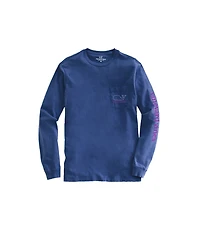 OUTLET Kids' Rainbow Whale Long-Sleeve Pocket Tee