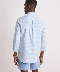 Moorings Tattersall Performance Cotton Shirt
