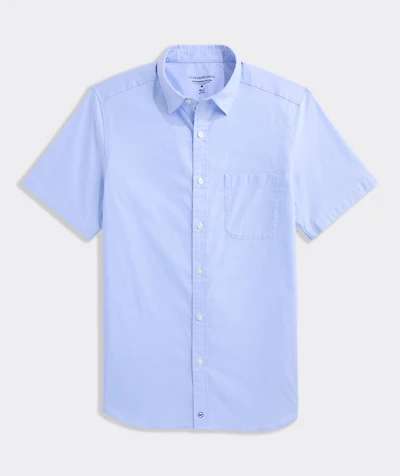 Breakwater Solid Performance Cotton Short-Sleeve Shirt