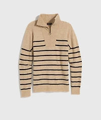 Breton Stripe Half-Zip Sweater