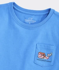 Girls' Lacrosse Whale Short-Sleeve Pocket Tee
