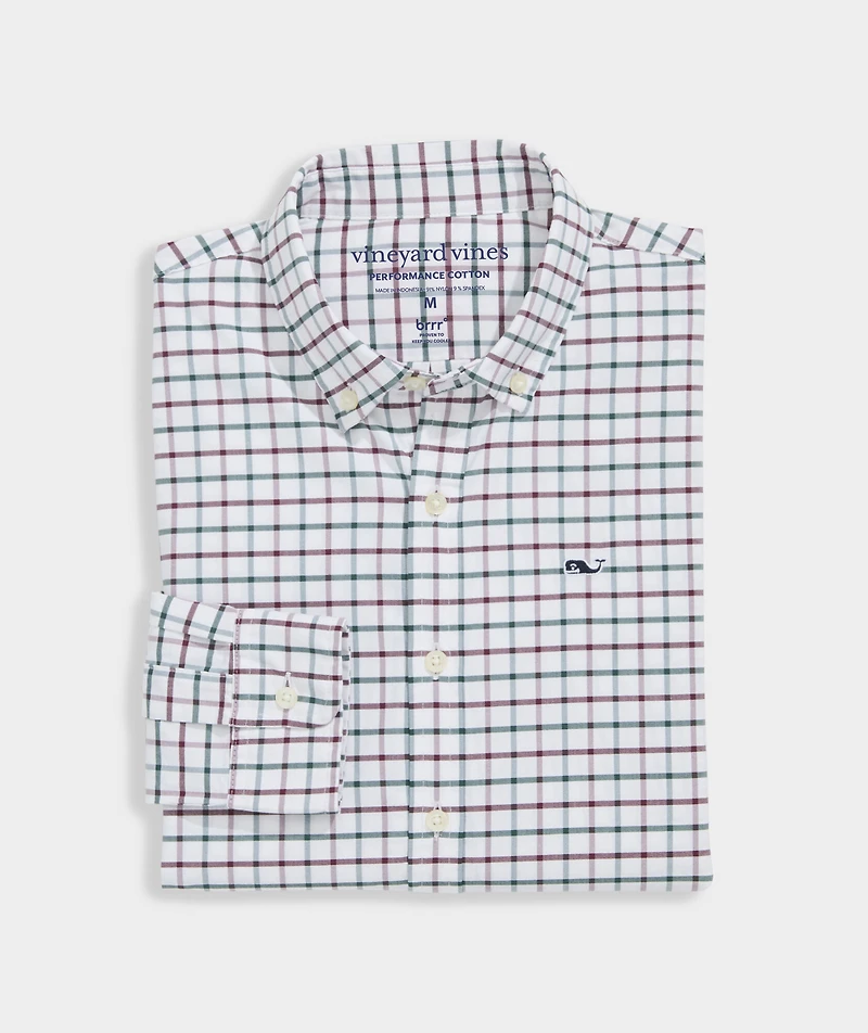 Boys' Quidnet Tattersall Performance Cotton Shirt