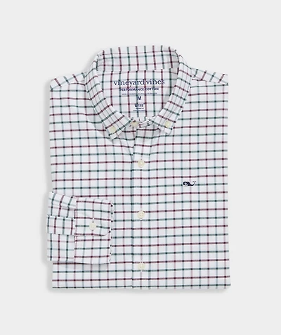 Boys' Quidnet Tattersall Performance Cotton Shirt