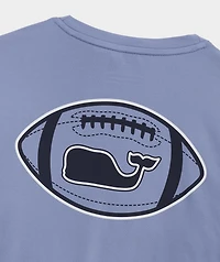 Boys' Football Whale Dot Long-Sleeve Harbor Sun Performance Tee