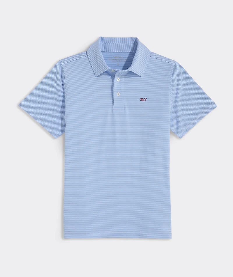 Boys' Performance Anegada Stripe Sankaty Polo